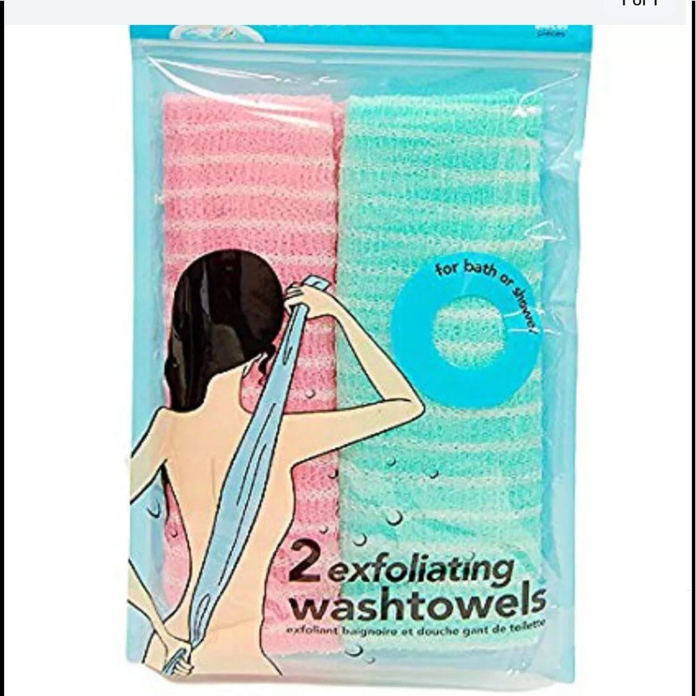 Bath & Shower Washtowel 2 PK ( Color May Vary